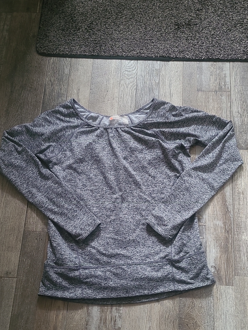 Zella Charcoal Heather pullover super soft top/shirt, sz med